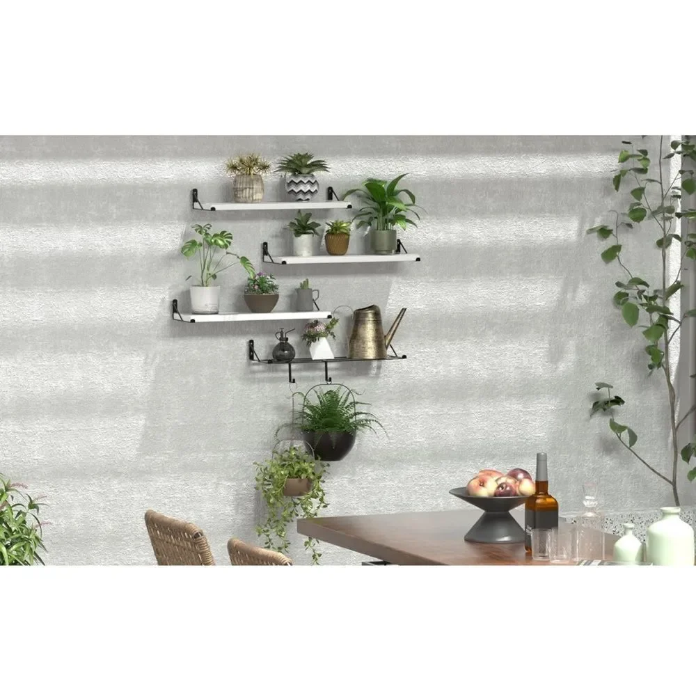 Floating Shelf Wall Rustic Shelves Bathroom Living Room Kitchen White Marble OW